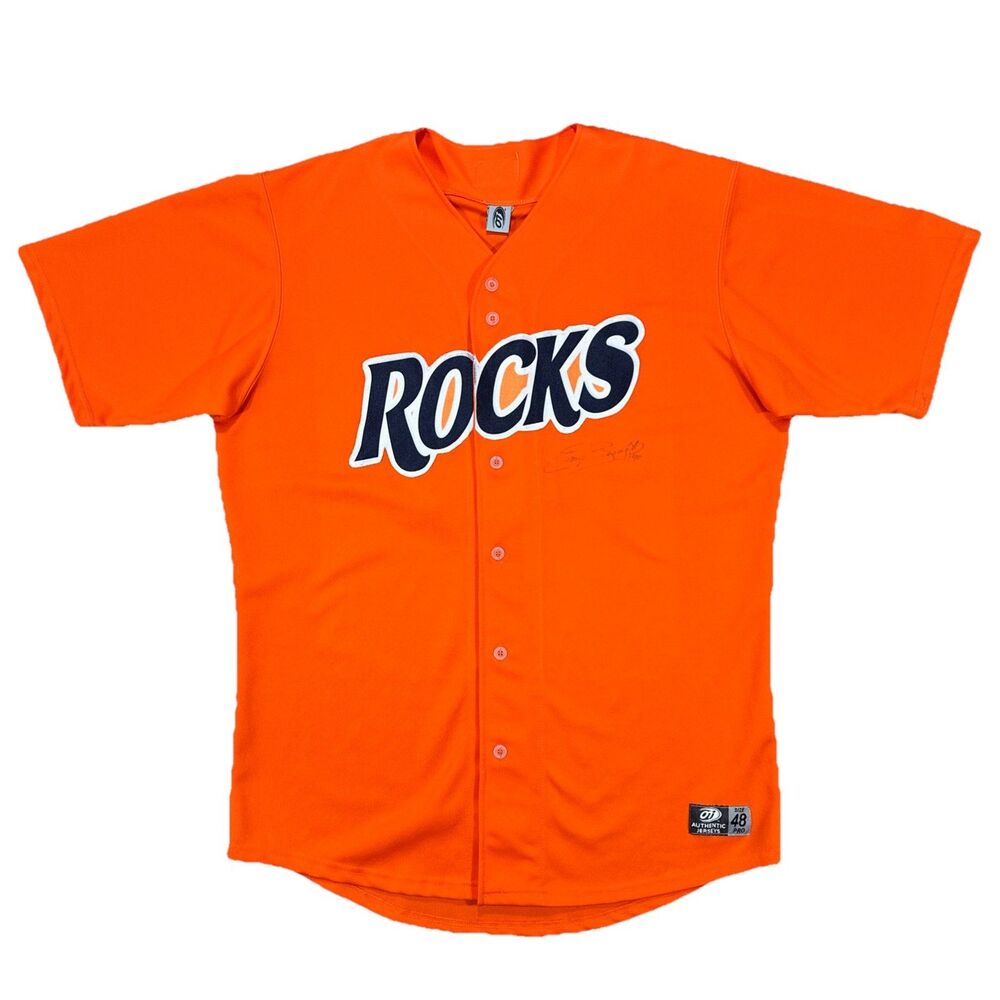 Wilmington Blue Rocks Baseball Jersey USA Signed #40 Orange RARE COLOR Size 48